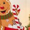 Glitzhome® 34.5" Wooden Christmas Gingerbread Man on Coffee Cup Porch Decor
